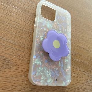 Sonix Pearl Tory iPhone 12 Pro case with floral pop holder